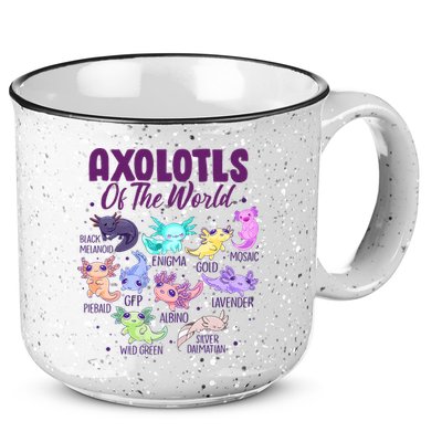 Axolotl Cute Axolotls Of The World Kawaii 15oz Campfire Ceramic Mug