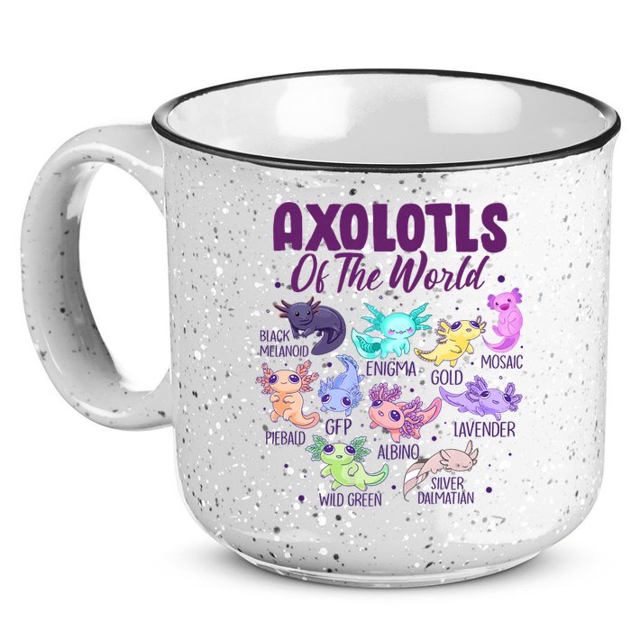 Axolotl Cute Axolotls Of The World Kawaii 15oz Campfire Ceramic Mug