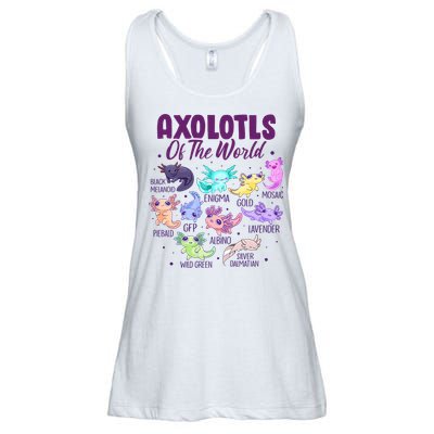 Axolotl Cute Axolotls Of The World Kawaii Ladies Essential Flowy Tank