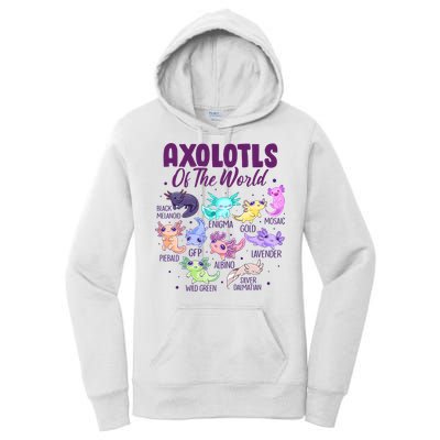 Axolotl Cute Axolotls Of The World Kawaii Women's Pullover Hoodie