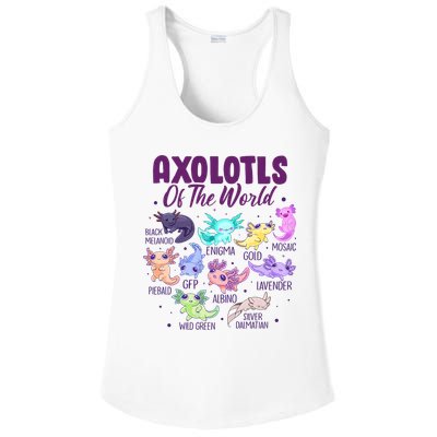 Axolotl Cute Axolotls Of The World Kawaii Ladies PosiCharge Competitor Racerback Tank