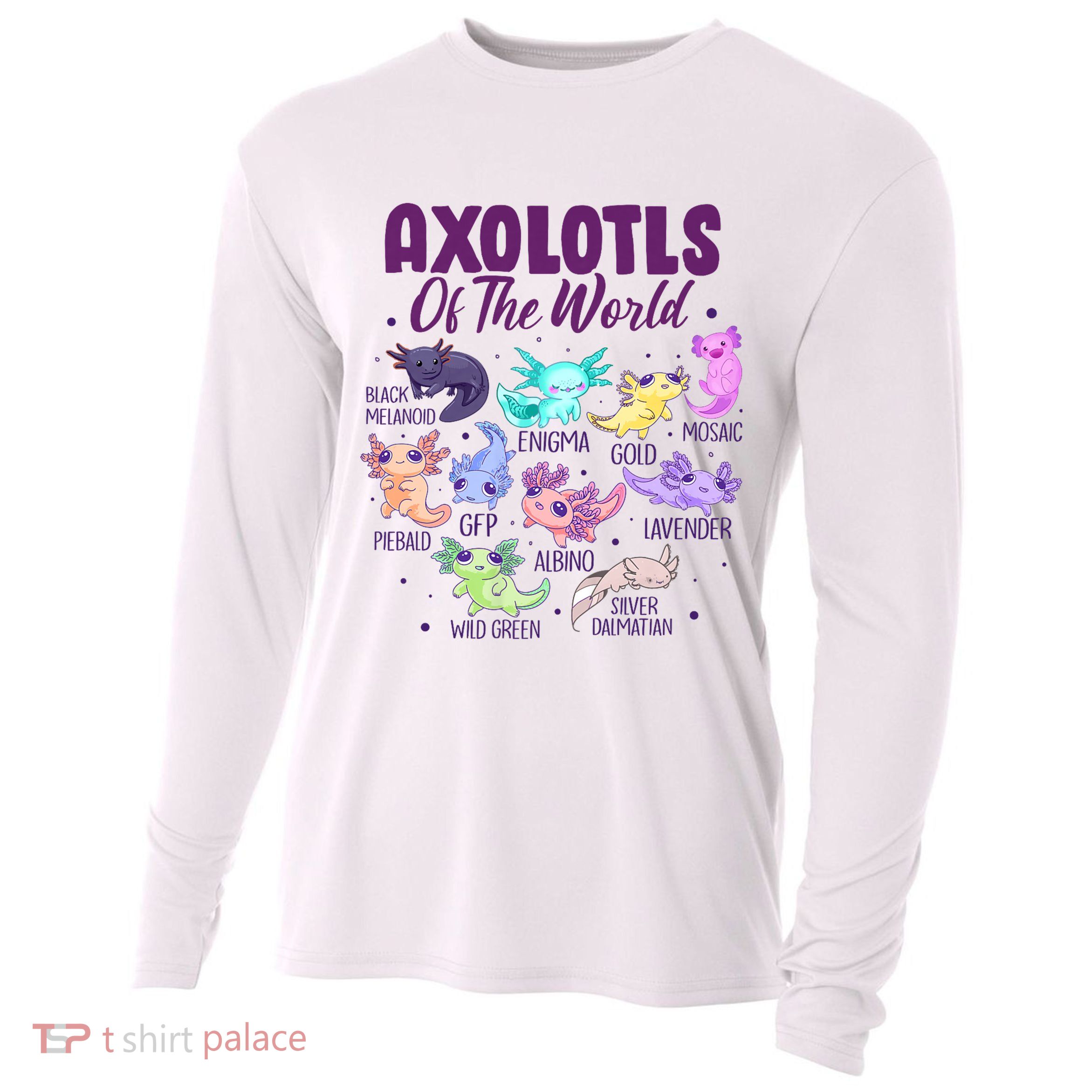 Axolotl Cute Axolotls Of The World Kawaii Cooling Performance Long Sleeve Crew