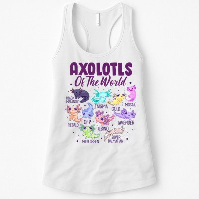 Axolotl Cute Axolotls Of The World Kawaii Womens Tank Top