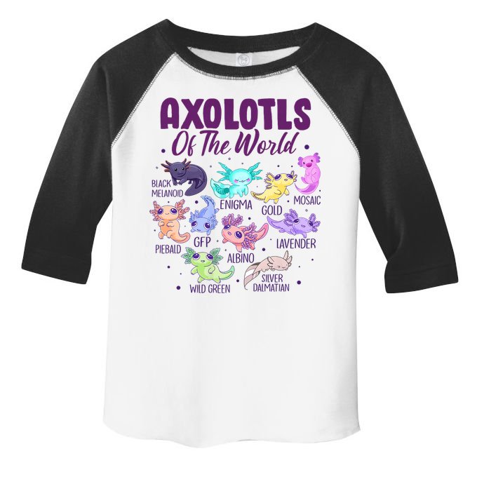 Axolotl Cute Axolotls Of The World Kawaii Toddler Fine Jersey T-Shirt