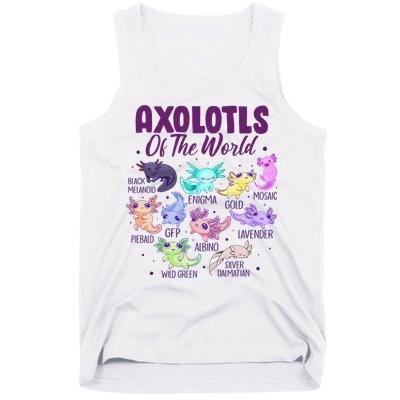 Axolotl Cute Axolotls Of The World Kawaii Tank Top