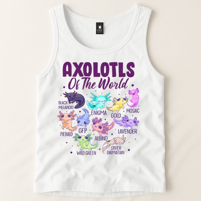Axolotl Cute Axolotls Of The World Kawaii Tank Top