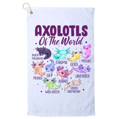 Axolotl Cute Axolotls Of The World Kawaii Golf Towel