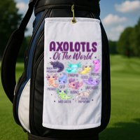 Axolotl Cute Axolotls Of The World Kawaii Golf Towel