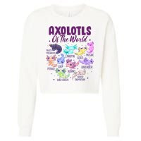 Axolotl Cute Axolotls Of The World Kawaii Cropped Pullover Crew