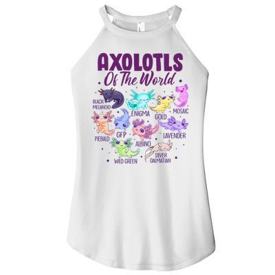 Axolotl Cute Axolotls Of The World Kawaii Women's Perfect Tri Rocker Tank