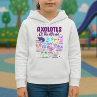 Axolotl Cute Axolotls Of The World Kawaii Kids Hoodie