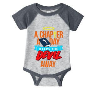 A Chapter A Day Keeps The Devil Away Christian Infant Baby Jersey Bodysuit