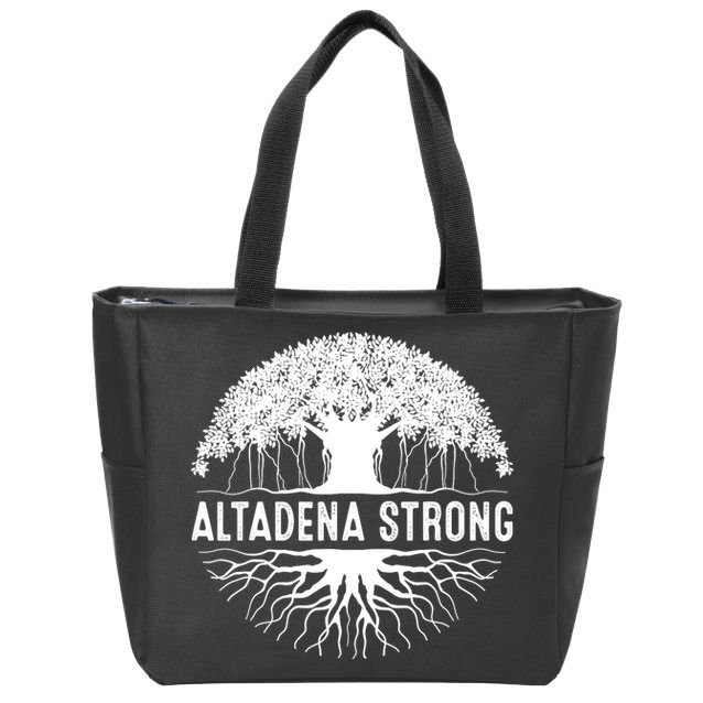 Altadena California Zip Tote Bag