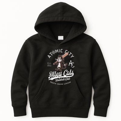 Atomic City Alley Cats Retro Minor League Kids Hoodie