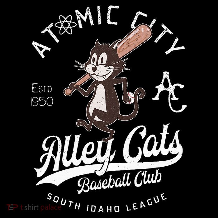 Atomic City Alley Cats Retro Minor League Kids T-Shirt
