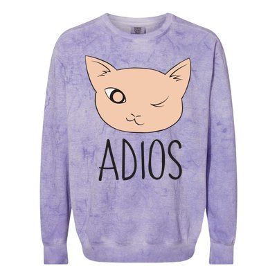 Adios Cat Colorblast Crewneck Sweatshirt