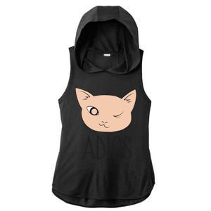 Adios Cat Ladies PosiCharge Tri-Blend Wicking Draft Hoodie Tank