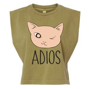 Adios Cat Garment-Dyed Women's Muscle Tee