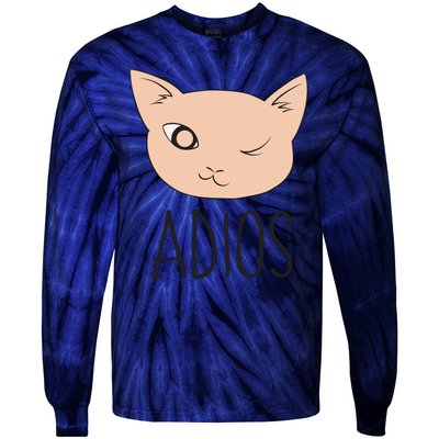 Adios Cat Tie-Dye Long Sleeve Shirt