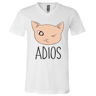 Adios Cat V-Neck T-Shirt