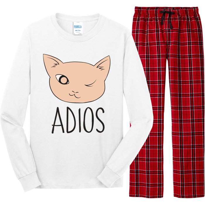 Adios Cat Long Sleeve Pajama Set