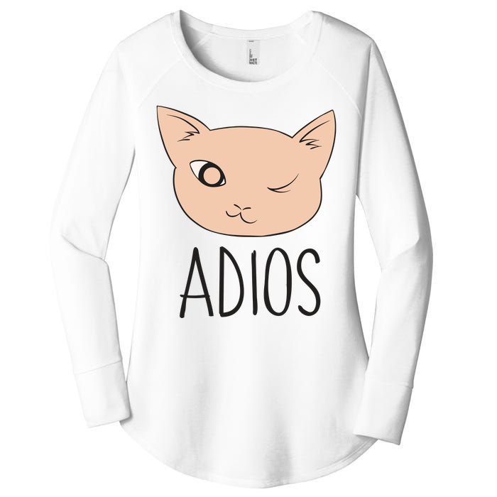 Adios Cat Women's Perfect Tri Tunic Long Sleeve Shirt