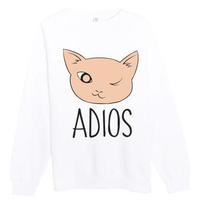 Adios Cat Premium Crewneck Sweatshirt