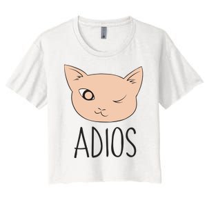 Adios Cat Women's Crop Top Tee