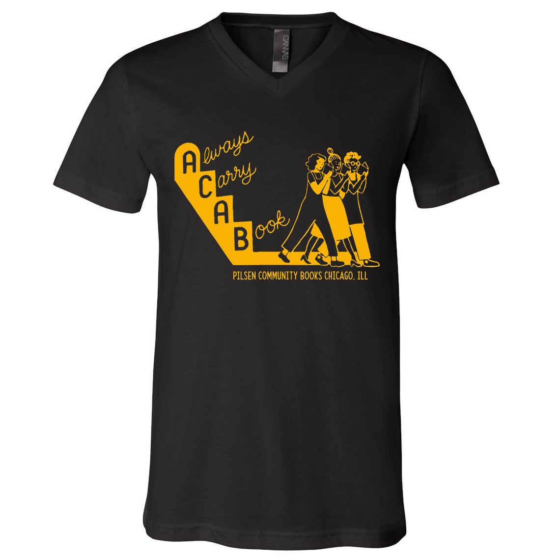 Always Carry A Book Pilsen Community Books Chicago V-Neck T-Shirt