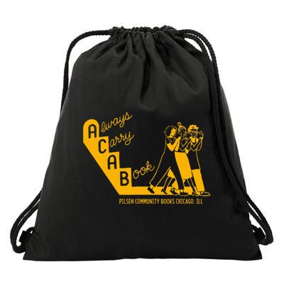 Always Carry A Book Pilsen Community Books Chicago Drawstring Bag