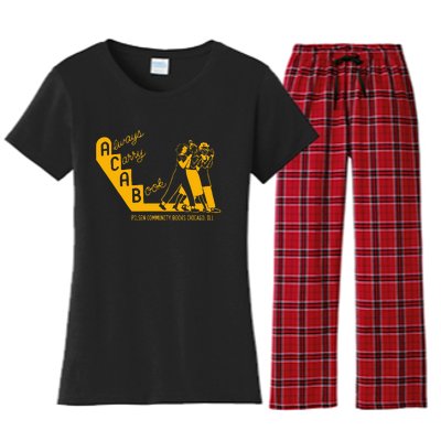 Always Carry A Book Pilsen Community Books Chicago Women's Flannel Pajama Set