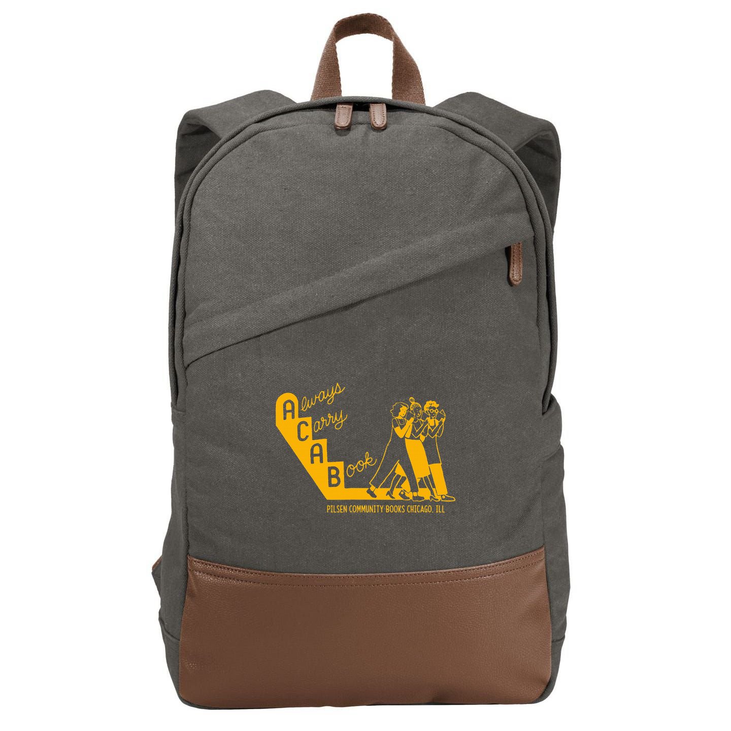 Always Carry A Book Pilsen Community Books Chicago Cotton Canvas Backpack