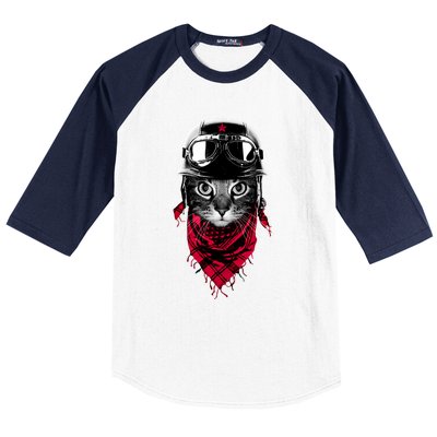 Adventurer Cat Baseball Sleeve Shirt