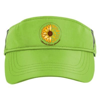 Appendix Cancer Awareness Sunflower Ribbons Adult Drive Performance Visor