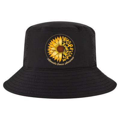 Appendix Cancer Awareness Sunflower Ribbons Cool Comfort Performance Bucket Hat