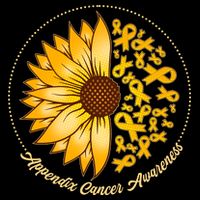 Appendix Cancer Awareness Sunflower Ribbons Cooling Performance Crew T-Shirt