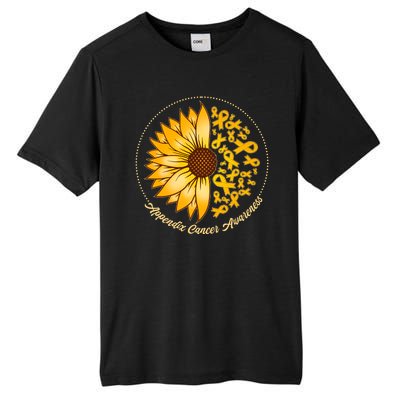 Appendix Cancer Awareness Sunflower Ribbons Tall Fusion ChromaSoft Performance T-Shirt