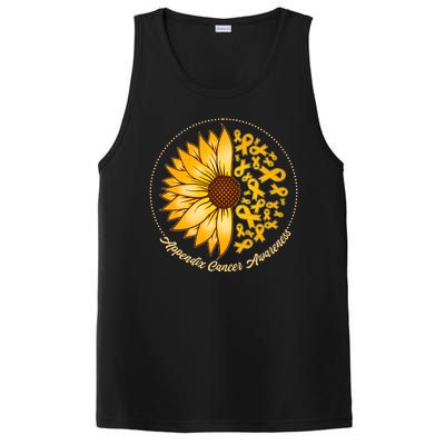 Appendix Cancer Awareness Sunflower Ribbons PosiCharge Competitor Tank