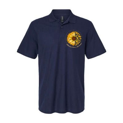 Appendix Cancer Awareness Sunflower Ribbons Softstyle Adult Sport Polo