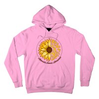 Appendix Cancer Awareness Sunflower Ribbons Hoodie