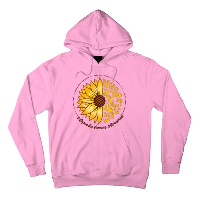 Appendix Cancer Awareness Sunflower Ribbons Hoodie