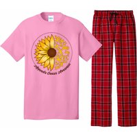 Appendix Cancer Awareness Sunflower Ribbons Pajama Set