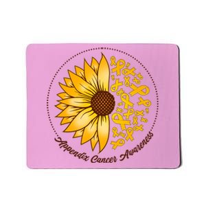 Appendix Cancer Awareness Sunflower Ribbons Mousepad