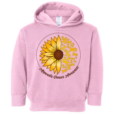 Appendix Cancer Awareness Sunflower Ribbons Toddler Hoodie
