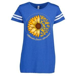 Appendix Cancer Awareness Sunflower Ribbons Enza Ladies Jersey Football T-Shirt