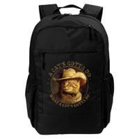 At Cowboy A CatS Gotta Do Funny Cat With Cowboy Hat Daily Commute Backpack