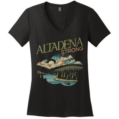 Altadena California Women's V-Neck T-Shirt