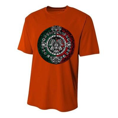 Aztec Calendar Azteca Sun Stone Mexico Flag Irt Performance Sprint T-Shirt