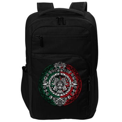 Aztec Calendar Azteca Sun Stone Mexico Flag Irt Impact Tech Backpack