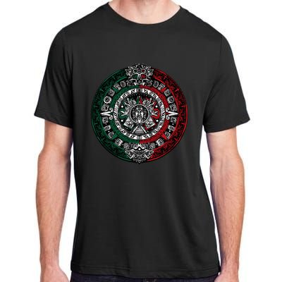 Aztec Calendar Azteca Sun Stone Mexico Flag Irt Adult ChromaSoft Performance T-Shirt